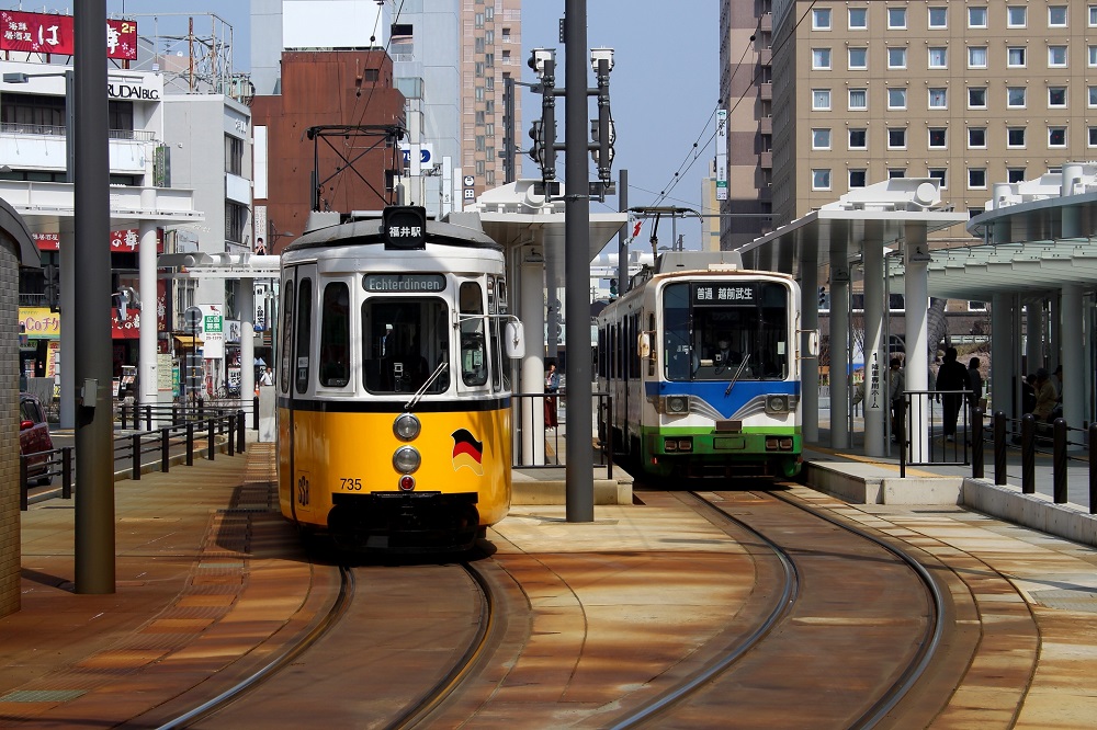 福井鉄道　路面電車　福井駅