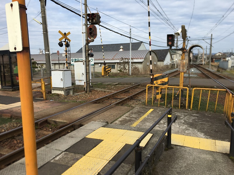 福井鉄道　水落駅踏切