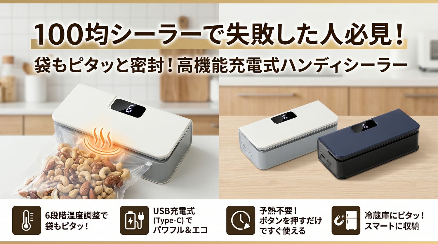 100均シーラーがくっつかない？原因と解決策！ハンディヒートシーラーのおすすめを徹底レビュー